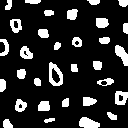 Binary image with white bubbles